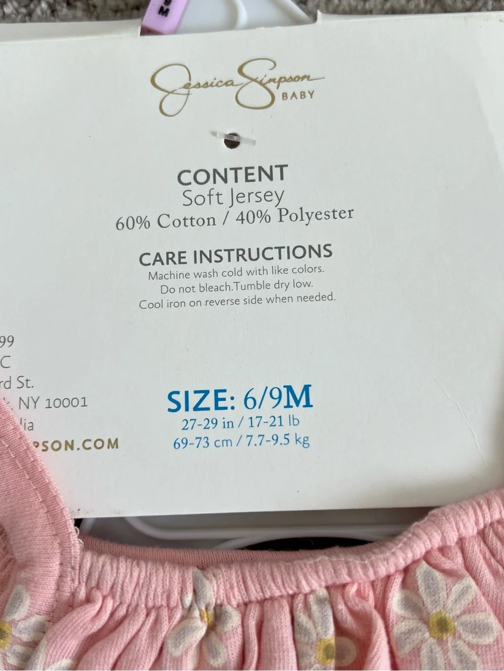 NWT Jessica Simpson Baby Summer Bodysuits 2 Pack